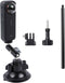 Suction Cup Mount for Insta360 One X4 X3 X2 Go3, Car Windshield Mount with Phone Holder Adapter for Action Cameras