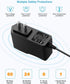 6V 1A Power Supply Adapter 6V 1A Power Supply 100V-240V AC Power Adapter Wall Charger for Arm Blood Pressure/Little Sewing Machine/Soap Dispenser/Doorbell Alarm/Shaver/Lamp/Baby Monitor