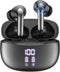Wireless Bluetooth Earbuds, 50H Playback Deep Bass Stereo Headphones with Dual Mic, Waterproof Charging Case for iPhone