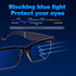 Smart Glasses with Bluetooth Speakers, One-Click Control, Clear Calls, Anti-Blue Light Lenses for Men Women - Black