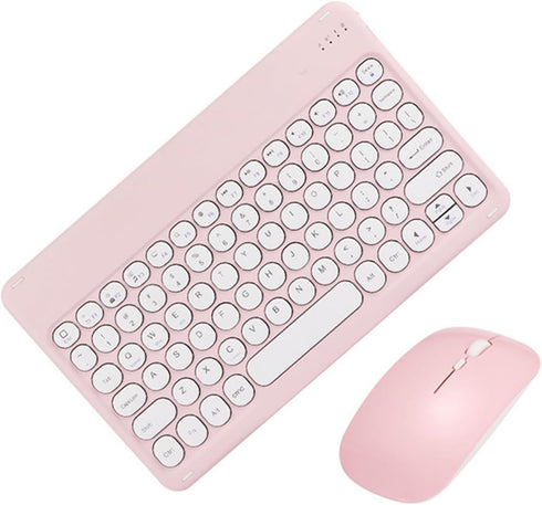 Ultra-Slim Small Bluetooth Keyboard and Mouse Combo, Portable Wireless Keyboard for Android Tablet, iPhone, Windows