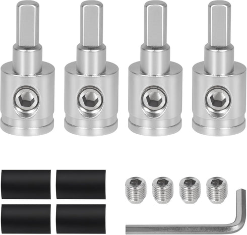 4-Pack Amp Input Reducer from 0 Gauge to 4 Gauge with Heat Shrink Tubes for Car Audio Systems