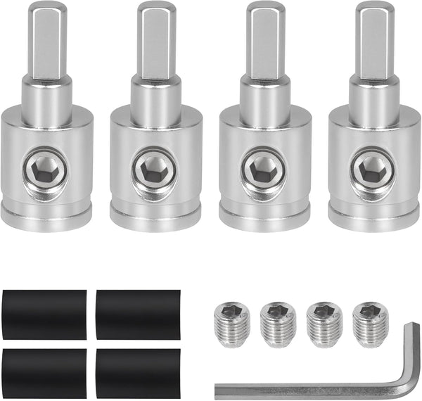 4-Pack Amp Input Reducer from 0 Gauge to 4 Gauge with Heat Shrink Tubes for Car Audio Systems