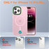 Magnetic iPhone 14 Pro Max Case, Slim Protective Translucent Matte with Military-Grade Protection, 6.7 inch, Pink