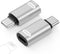 MoKo Lightning Female to USB C Male Adapter 2 Pack, Fast Charging/Data Transfer for iPhone 15 Series, NOT for Audio