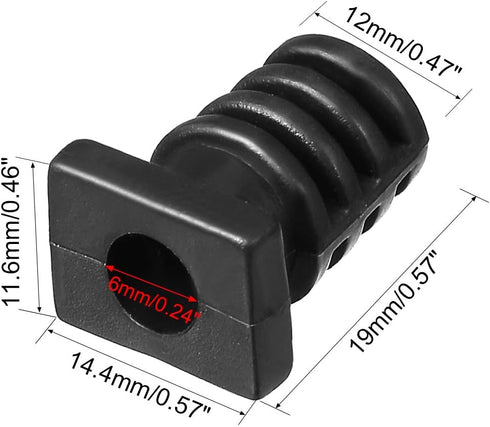 uxcell 20Pcs 6mm Inner Dia PVC Square Strain Relief Cord Boot Protector Sleeve for Power Tool Hose