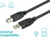 Monoprice USB 2.0 Extension Cable, Male to Male, USB Type-A to USB Type-B, Active, 49 Feet, Black