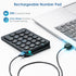 SANWA Bluetooth Numeric Keypad, Rechargeable Wireless Ten Key Number Pad, Portable & Slim for Laptop