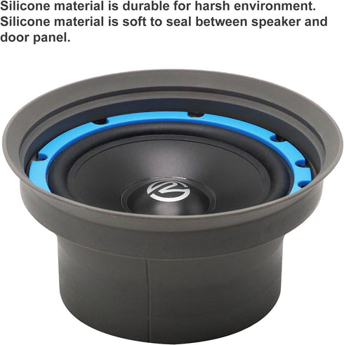 RECOIL SPB65 Foldable Silicone 6.5” Car Speaker Baffle Kits, Egg Crate Foam for Sound Quality Improvement, One Pair