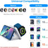 Wireless Charging Station 3 in 1 Foldable Magnetic 15W Travel Multiple Devices Fast Charger for iPhone 15/14/13/12 Series, AirPods 3/2/Pro/Pro2, iWatch (White)