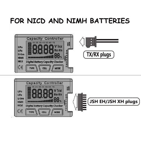 Cellmeter 7 Digital Battery Capacity Checker, Controller Tester for LiPo Li-ion NiMH Nicd Battery