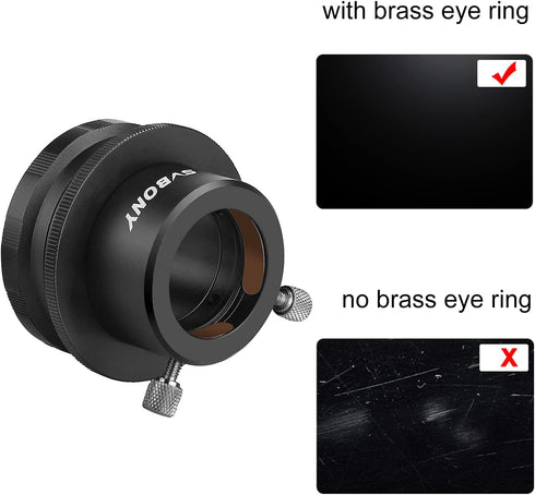 SVBONY SV149 Camera Lens Adapter for Nikon AF Cameras to 1.25 inch Eyepiece M42 CCD Adapter for Photography