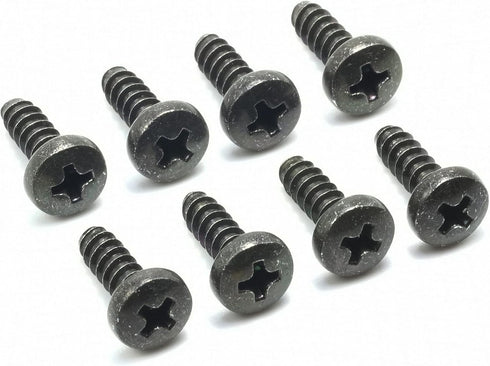 Replacement Screws, 1 Set of Metric Screws (Model RS-198132), Pan Head, Philips Drive, Black Plated, Pack of 8