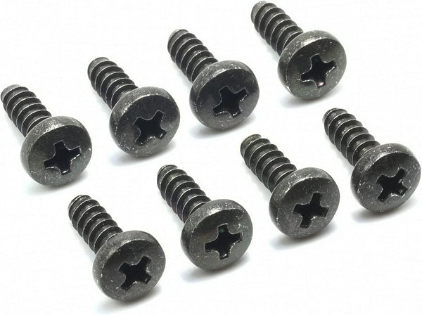 Replacement Screws, 1 Set of Metric Screws (Model RS-198132), Pan Head, Philips Drive, Black Plated, Pack of 8