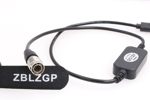 Hiorse USB Zoom Cable - 4 Pin Hirose Male to USB Power Cable for Zoom F4 F8, Sound Devices 688 633, Zaxcom
