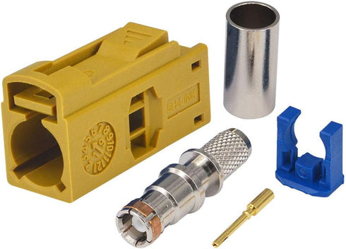 GPS telematics or Navigation RF Coax Connector Fakra K Straight Crimp Jack