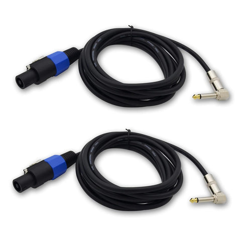 Speakon to 1/4 Speaker Cable, 12 Gauge Heavy Duty Cord with Twist Lock, 2Pack 10 ft