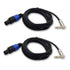 Speakon to 1/4 Speaker Cable, 12 Gauge Heavy Duty Cord with Twist Lock, 2Pack 10 ft