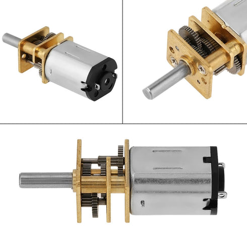 N20 DC3V 6V 12V 50-2000RPM (6V 200RPM) Gear Motor, Speed Reduction Gear DC Motor with Metal Gearbox for RC Car, Robot