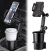 Car Cup Holder Phone Mount, Universal Auto Cell Phone Stand with Drink Expand Cup Holder, 2 in 1 Multifunctional with