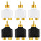 Xyembu 6Pcs RCA Y Splitter Adapter 1 Male 2 Female Audio Video Y