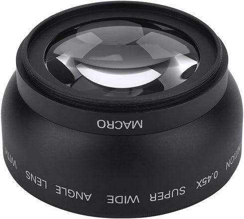Wide Angle Macro Lens, 52mm 0.45X Magnification Universal Conversion Lens for Canon, Nikon, Sony