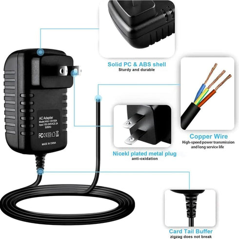 Musstad AC DC Adapter for Freestream Pro TV Media Player Power Supply Cord Cable