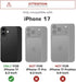 Gugfly 17 2X 17 6.3'', Compatible with iPhone Case: Screen Protector, Anti-Drop, Shockproof, Heavy Duty Protective
