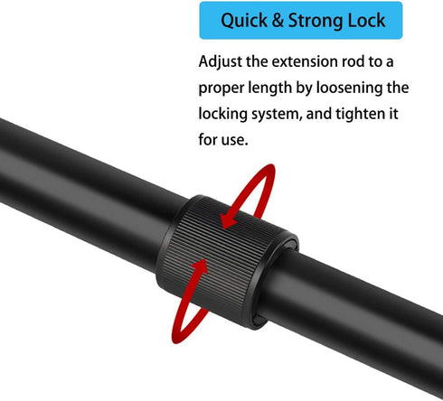 Telescopic Tripod Center Column Extension Extender 2 Section Pole Rod for Photo Studio Monopod Camera DSLR