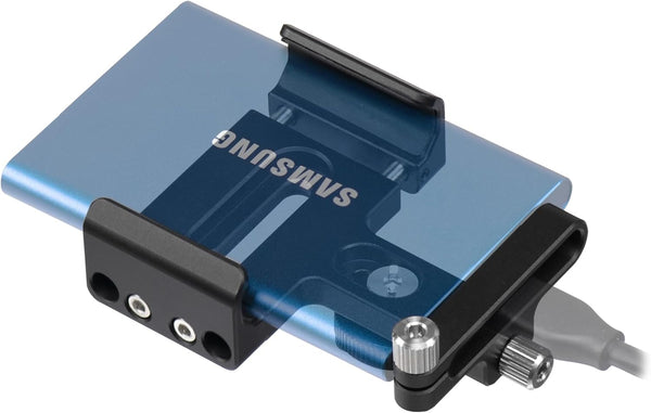 FANAUE SSD Mount Bracket with Cold Shoe Cable Clamp, 1.5"-2.1" for Samsung T5 T7 SSD, Compatible with BMPCC Camera Cage