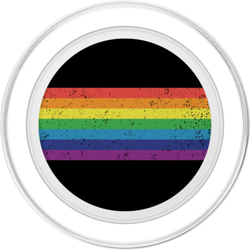 PopSockets MagSafe PopGrip for iPhone - Rainbow Flag Retro Style LGBT Gay Pride