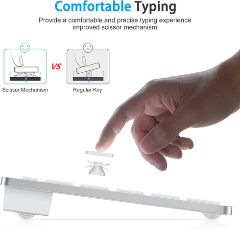 OMOTON Bluetooth Keyboard for Mac, Compact Wireless Keyboard Compatible with MacBook Pro/Air, iMac, and PC