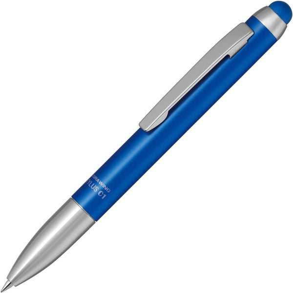 ZEBRA Stylus C1 Luxury Aluminum Capacitive Stylus with Twist Ballpoint Pen, Blue (P-ATC1-BL)