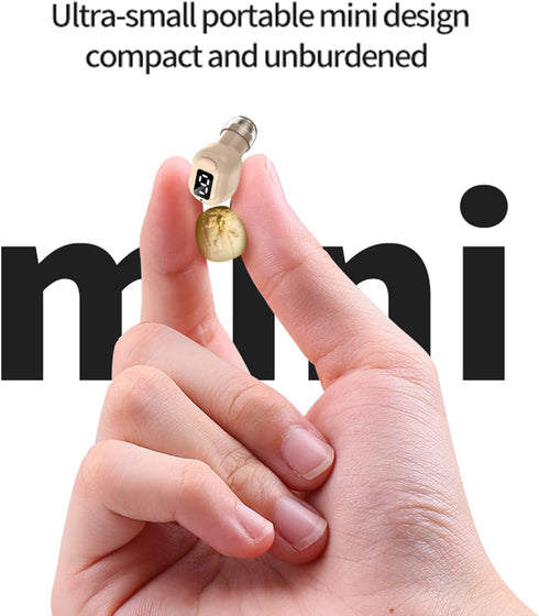 Single Invisible Bluetooth Earbuds Smallest Tiny Hidden Headphones for Work Small Sleep Ear Buds Mini Spy Microphone Wireless Hidden Secret Micro Earbuds for Small Ears Discreet Earpiece - Beige
