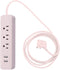 Globe Electric 78257 Designer Series Power Strip, Rose, 3 Outlet
