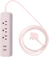Globe Electric 78257 Designer Series Power Strip, Rose, 3 Outlet
