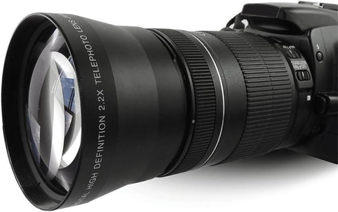43mm 2.2X Telephoto Lens for Canon Vixia HF R80, R82, R800, R70, R72, R700, HFM40, HFM41, HFM50