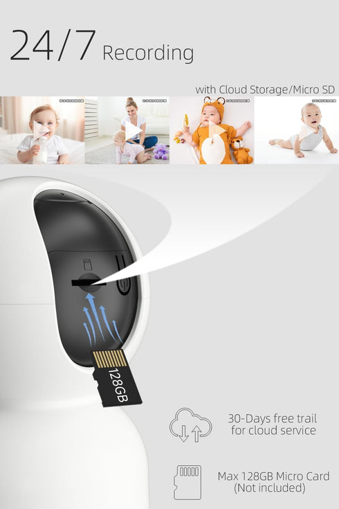 Rraycom 2Pack Baby Camera Monitor for Home Security, 4MP WiFi 6 Indoor Camera, Motion Detection & Tracking