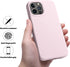 OTOFLY iPhone 13 Pro Case - Slim Liquid Silicone, Shockproof, Anti-Scratch Microfiber Lining, 6.1" (Ice Pink)