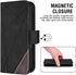 Asuwish Wallet Case for Samsung Galaxy M30s M21, Leather Flip Card Holder with Tempered Glass Screen Protector - Black