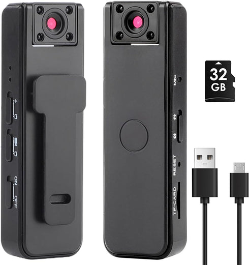 WAONIQ Body Cameras with Audio and Video Recording, 32g 1080p HD Wearable Camera