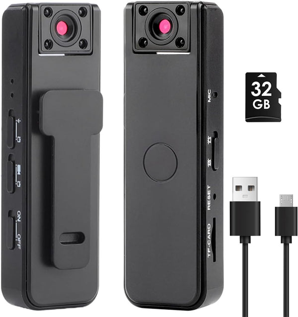 WAONIQ Body Cameras with Audio and Video Recording, 32g 1080p HD Wearable Camera