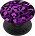 Purple Leopard Print Animal Skin PopSockets Swappable PopGrip