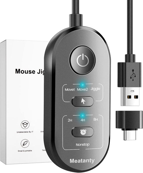 meatanty 3 in 1 USB Mouse Mover with Timer, Separate Mode Selection and