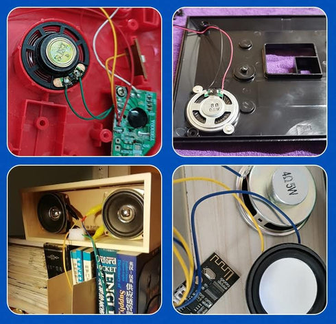 Fielect DIY Magnetic Speaker 3W 4 Ohm Full Range Audio Speaker, Stereo Woofer Replacement for Arduino, 52mm Diameter