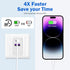 Apple Watch Series 9/8 Compatible USB C Charger Adapter, Dual Port Type C for iPhone 16, White