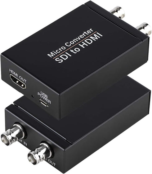 SDI to HDMI Converter, HDMI Adapter for 3G-SDI/HD-SDI/SD-SDI, Auto Format Detection, Video Converter with Stereo Audio