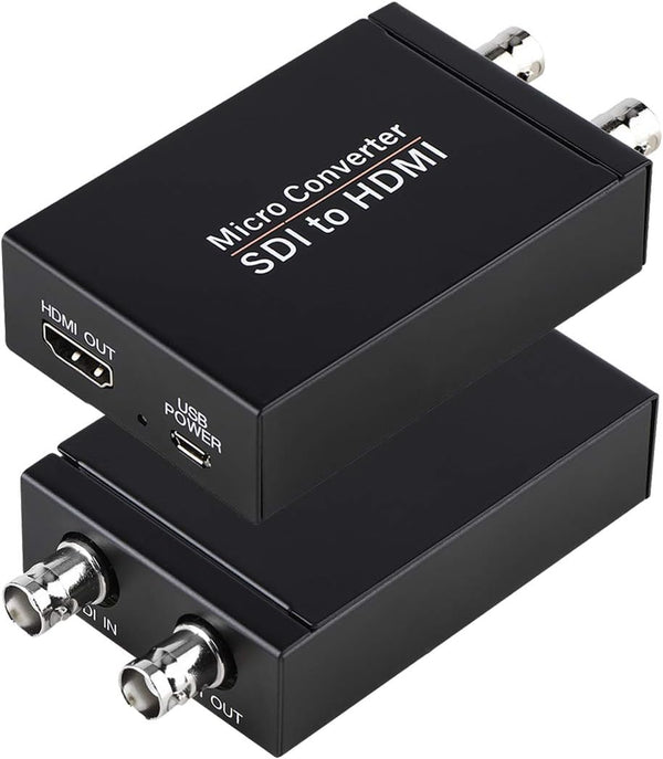 SDI to HDMI Converter, HDMI Adapter for 3G-SDI/HD-SDI/SD-SDI, Auto Format Detection, Video Converter with Stereo Audio