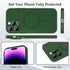 iPhone 14 Pro Max Magnetic Case for Women - Matte Luxury Soft Metallic, Magsafe Compatible, with Camera Lens Protector