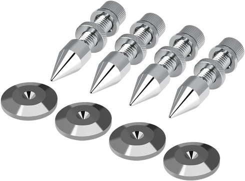 4 Pcs Speaker Spike Isolation Spikes Stand Foot HiFi Speaker Shockproof Cone Base Pads for Speaker Frame, Amplifier, CD DVD Player